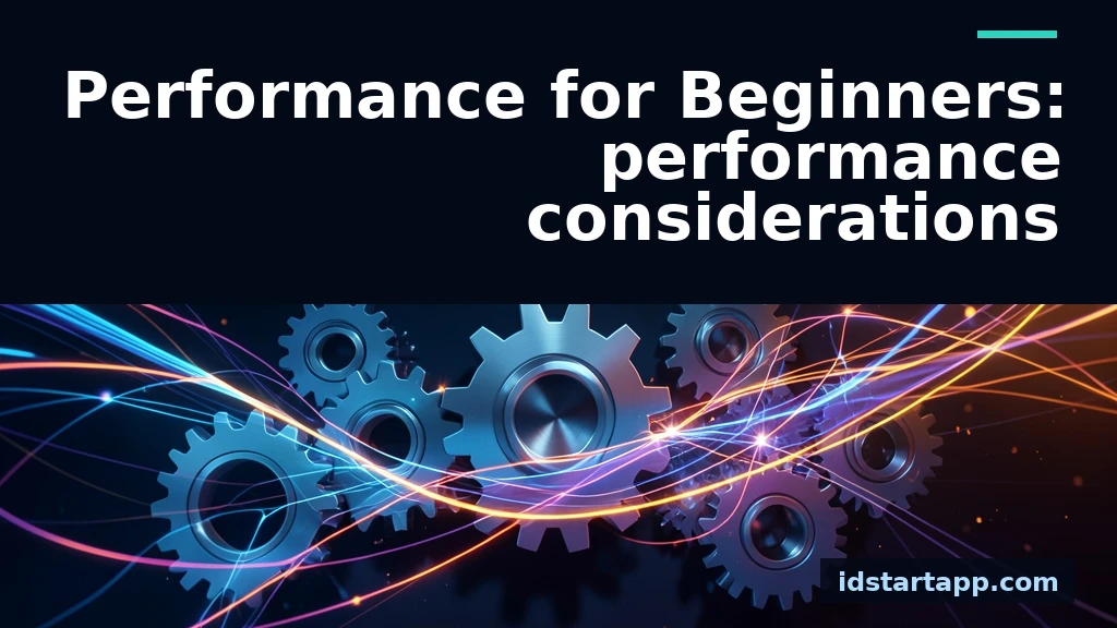 Performance for Beginners: Critical Considerations Guide