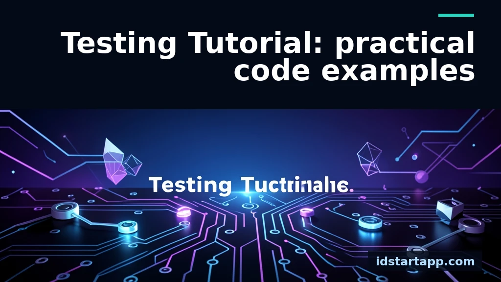 Testing Tutorial: Practical Code Examples for Success